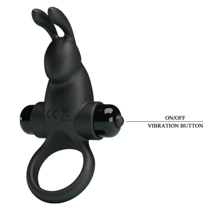Ерекційне кільце Pretty Love Vibrant penis ring I Black - фото №4