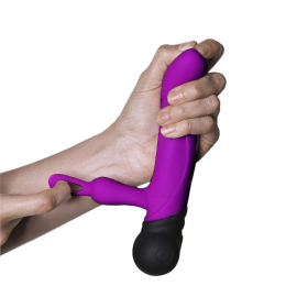 Вібратор з обертанням стовбура Adrien Lastic Mini Bonnie з петелькою для пальчика - №4