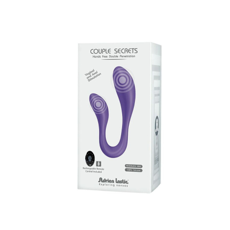 Вібратор для пар Adrien Lastic Couple Secrets II з пультом LRS, два мотори, універсальний - фото №6