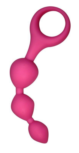 Анальні кульки Alive Triball Pink, силікон макс. діаметр 2 см - фото