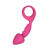 Анальна пробка Adrien Lastic Budy Pink із стимулюючою ніжкою, макс. діаметр 2,5 см - фото
