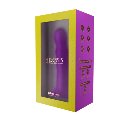 Дилдо з присоскою Adrien Lastic Hitsens 3 Purple, відмінно для страпона, діам. 4,1см, довжина 18,2см №6