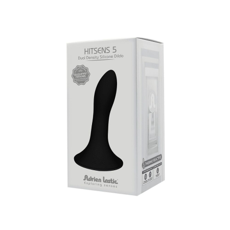 Дилдо з присоскою Adrien Lastic Hitsens 5 Black, відмінно для страпона, діаметр 2,4 см, довжина 13см №6