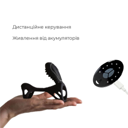 Насадка на член з вібрацією Adrien Lastic Gladiator з пультом LRS розмір F, два мотори - - фото №5