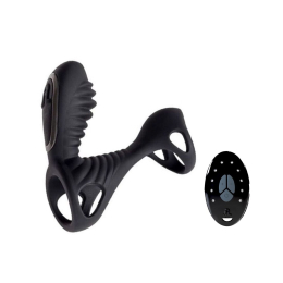 Насадка на член з вібрацією Adrien Lastic Gladiator з пультом LRS розмір F, два мотори - фото
