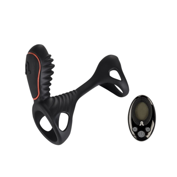 Вібронасадка на член Adrien Lastic Gladiator з пультом LRS, стимуляція клітора та точки G, 2 мотори - фото