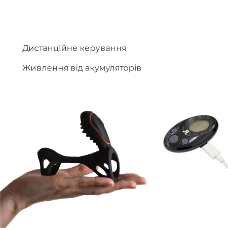 Вібронасадка на член Adrien Lastic Gladiator з пультом LRS, стимуляція клітора та точки G, 2 мотори - фото №5