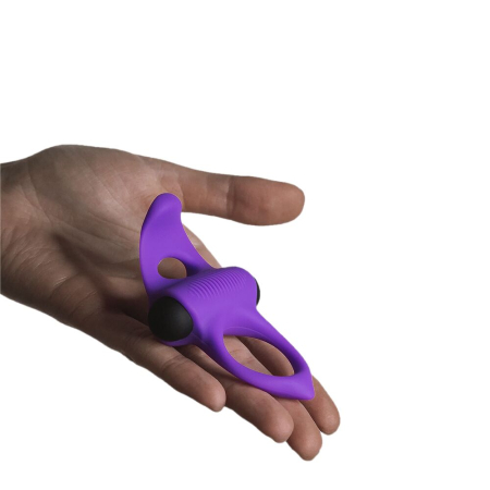 Ерекційне віброкільце Adrien Lastic Lingus MAX Violet з язичком для стимуляції клітора №4