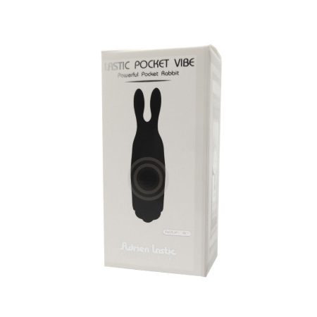 Віброкуля Adrien Lastic Pocket Vibe Rabbit Black зі стимулювальними вушками - фото №5