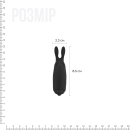 Віброкуля Adrien Lastic Pocket Vibe Rabbit Black зі стимулювальними вушками - - фото №2
