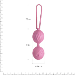 Вагінальні кульки Adrien Lastic Geisha Lastic Balls Mini Pink (S), діаметр 3,4 см, маса 85 г - - фото №2