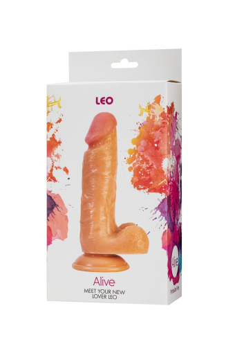Фалоімітатор з мошонкою Alive Leo, діаметр 3,8 см, ПВХ - фото №2