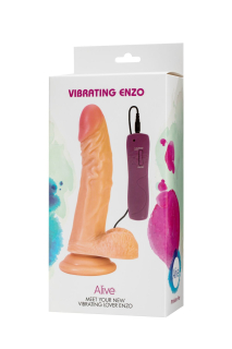 Фалоімітатор Alive Enzo з вібрацією, ПВХ, діаметр 4,3 см - - фото №2
