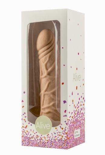 Фалоімітатор з присоскою Alive Fred, конусоподібний, діаметр від 4,2см до 4,7см, ПВХ, рельєфний - фото №2