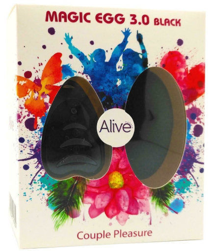 Віброяйце Alive Magic Egg 3.0 Black із пультом ДУ - фото №2