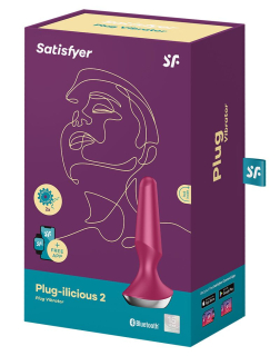 Анальна смарт-вібропробка Satisfyer Plug-ilicious 2 Berry - - фото №5