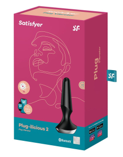 Анальна смарт-вібропробка Satisfyer Plug-ilicious 2 Black - - фото №5