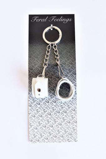 Брелок Наручники Білий - фото №2