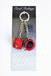 Брелок Наручники Червоний - - фото №2