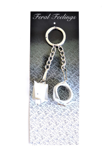 Брелок Наручники з пряжкою Білий - - фото №2