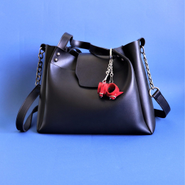 Брелок Наручники з пряжкою Червоний - - фото №3