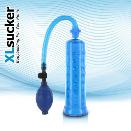 Вакуумна помпа XLsucker Penis Pump Blue для члена довжиною до 18см, діаметр до 4 см - фото