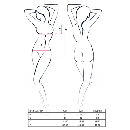 Боді монокіні Passion ADARA BODY XXL/XXXL, black №2