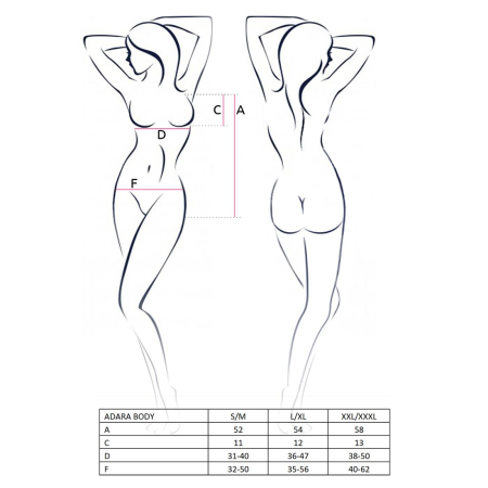 Боді монокіні Passion ADARA BODY XXL/XXXL, red №3