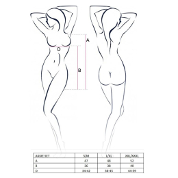 Костюм медсестри Passion AKKIE SET L/XL, white, сорочка, трусики, шапочка - - фото №2