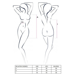 Сорочка сукня під латекс зі шнурівкою Passion BELLATRIX CHEMISE L/XL, black, трусики - - фото №3