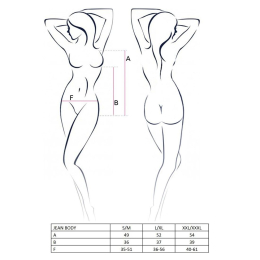 Боді монокіні під латекс Passion JEAN BODY XXL/XXXL, black - №2