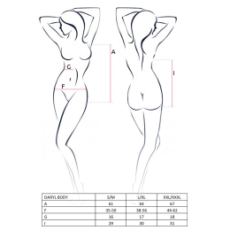 Боді з дуже глибоким декольте Passion DARYL BODY L/XL, black - - фото №7