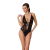 Боді з дуже глибоким декольте Passion DARYL BODY L/XL, black - фото