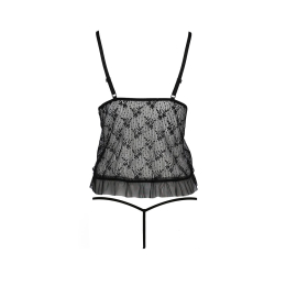 Боді монокіні з відкритими грудьми Passion JUSTINA BODY L/XL, black - - фото №4