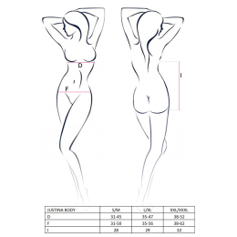 Боді монокіні з відкритими грудьми Passion JUSTINA BODY L/XL, black - - фото №5