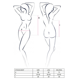 Боді монокіні з глибоким декольте Passion OTAVIA BODY L/XL, black - - фото №5