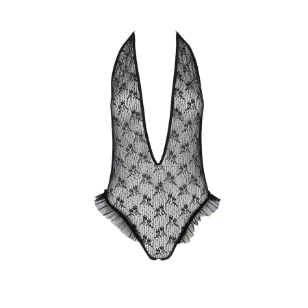 Боді монокіні з глибоким декольте Passion OTAVIA BODY S/M, black - фото №3