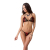 Комплект білизни Passion MELISSA BIKINI XXL/XXXL, black, ліф зі шнурівкою і трусики стрінги - фото
