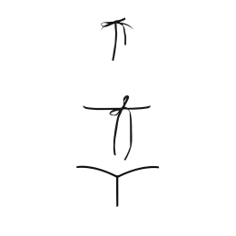 Комплект білизни Passion MELISSA BIKINI XXL/XXXL, black, ліф зі шнурівкою і трусики стрінги - - фото №6