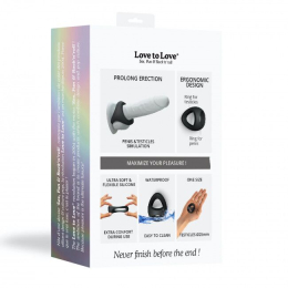 Ерекційне кільце подвійне Love To Love FLUX RING - BLACK ONYX - - фото №8