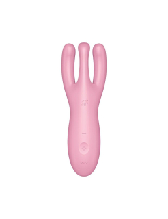 Кліторальний смарт-вібратор Satisfyer Threesome 4 Pink з трьома пальчиками - - фото №2