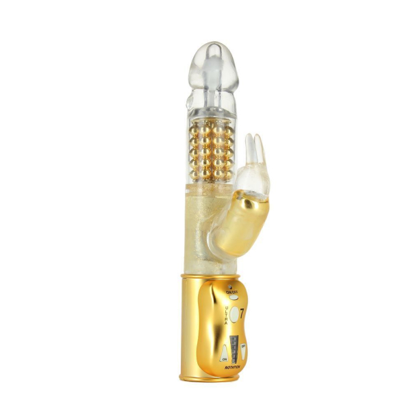 Вібратор-кролик Dorcel Orgasmic Rabbit Gold з перлинним масажем 