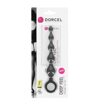 Анальний ланцюжок Dorcel Deep Feel, силікон, макс. діаметр 2,5 см, пружна №2
