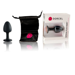 Анальна пробка Dorcel Geisha Plug Ruby M з кулькою всередині, створює вібрації, макс. діаметр 3,2см - - фото №3