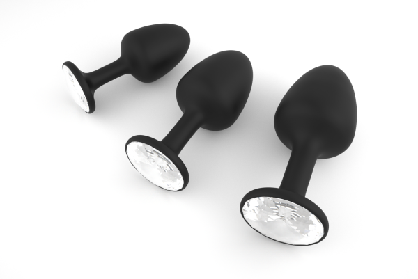 Анальна пробка Dorcel Geisha Plug Diamond L з кулькою всередині, створює вібрації, макс. діаметр 4см - фото