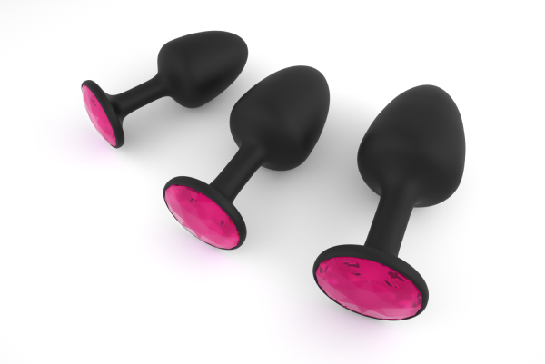 Анальна пробка Dorcel Geisha Plug Ruby L з кулькою всередині, створює вібрації, макс. діаметр 4 см - фото