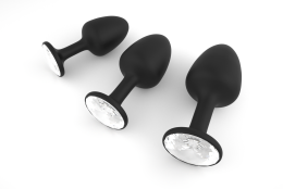 Анальна пробка Dorcel Geisha Plug Diamond XL з кулькою всередині, створює вібрації, макс діаметр 4,5 - фото