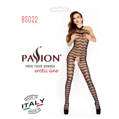 Бодістокінг Passion BS022 black, комбінезон - фото №6