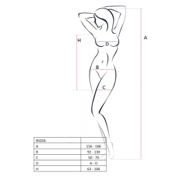 Бодістокінг Passion BS026 black, сукня-сітка на бретелях - - фото №4