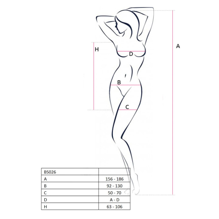 Бодістокінг Passion BS026 white, сукня-сітка на бретелях - фото №4